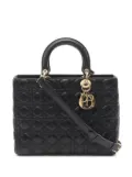 Christian Dior Pre-Owned 2000s Cannage Lady Dior two-way handbag - Black