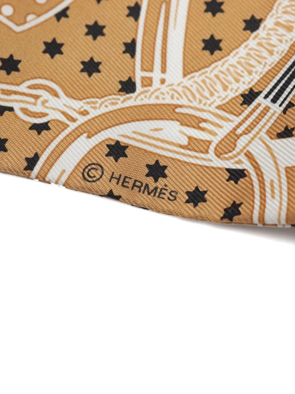 Hermès Pre-Owned 2010s Twilly Eperon D'Or Bandana scarf - Bruin