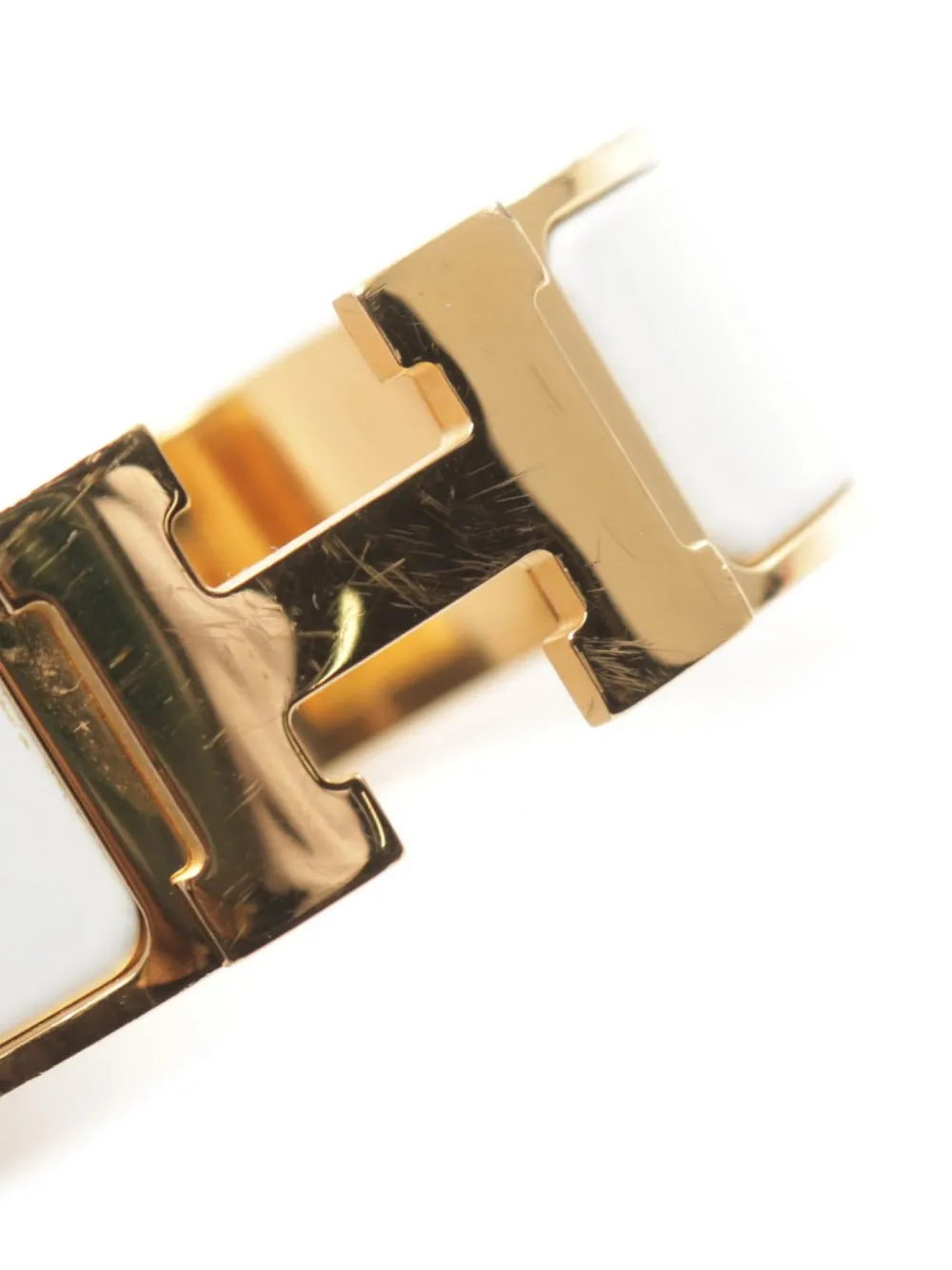 Pre-owned Hermes 2000s Clic Clac H Gm Bracelet In Gold