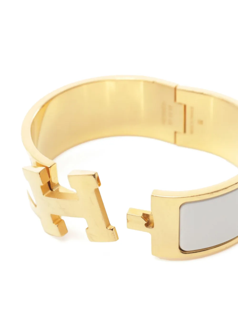Pre-owned Hermes 2000s Clic Clac H Gm Bracelet In Gold