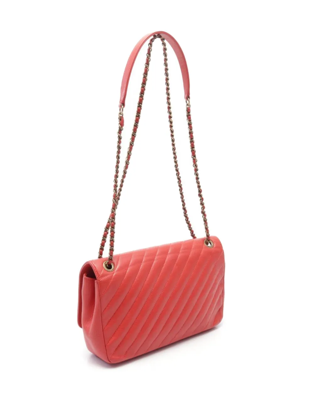 CHANEL Pre-Owned 2016 Chevron Bias schoudertas - Rood