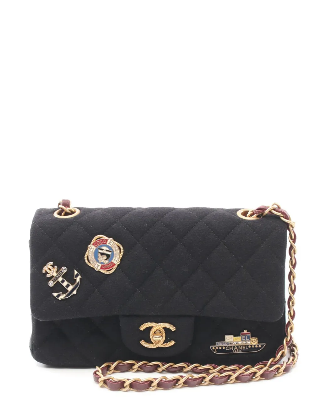 CHANEL Pre-Owned 2018-2019 クラシック フラップ ミニ ショルダーバッグ - ブラック CHANEL Pre-Owned 2018-2019 クラシック フラップ ミニ ショルダーバッグ - ブラック