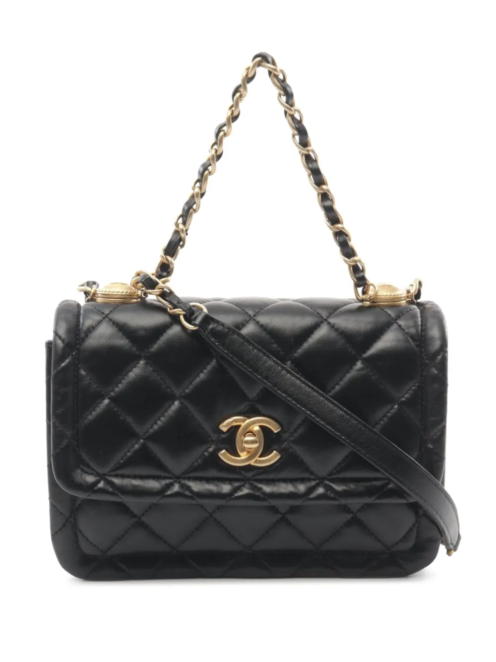 CHANEL Pre-Owned 2020-2021 マトラッセ ショルダーバッグ - ブラック CHANEL Pre-Owned 2020-2021 マトラッセ ショルダーバッグ - ブラック