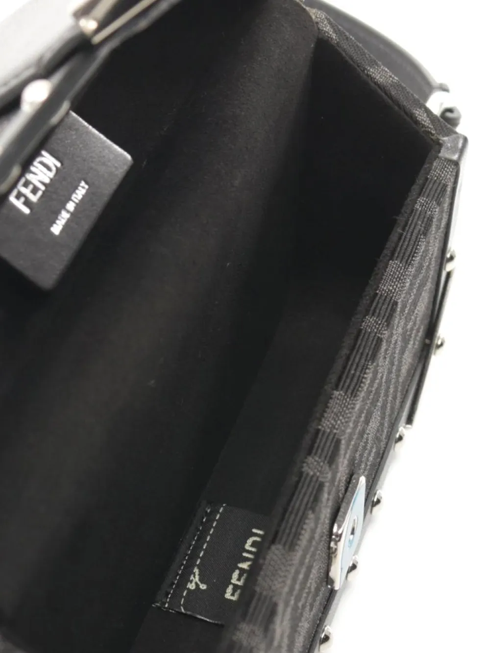 Pre-owned Fendi 2010s Zucca Shoulder Bag In Black