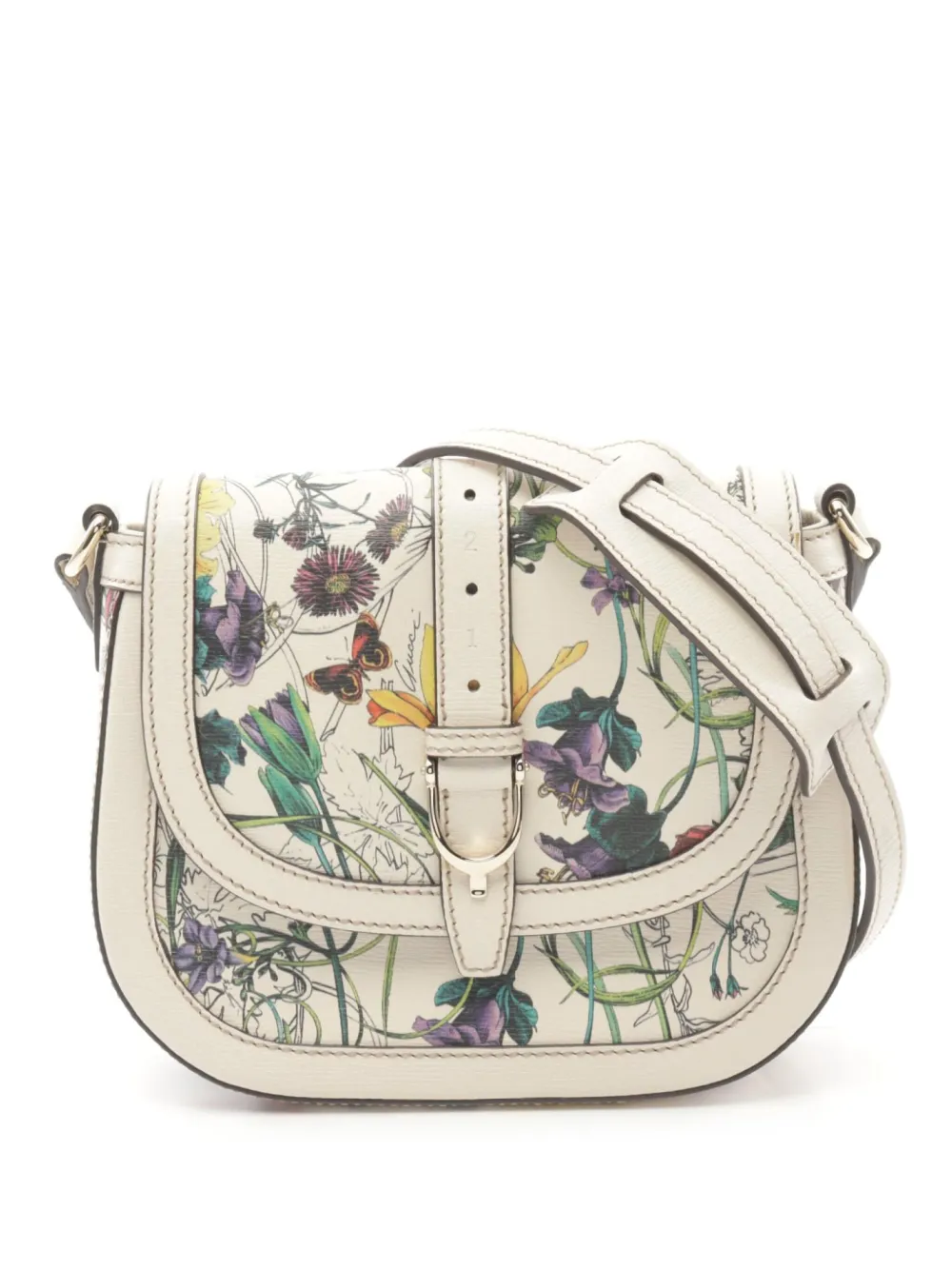Gucci Pre-Owned 2010s Flora ショルダーバッグ - ホワイト Gucci Pre-Owned 2010s Flora ショルダーバッグ - ホワイト