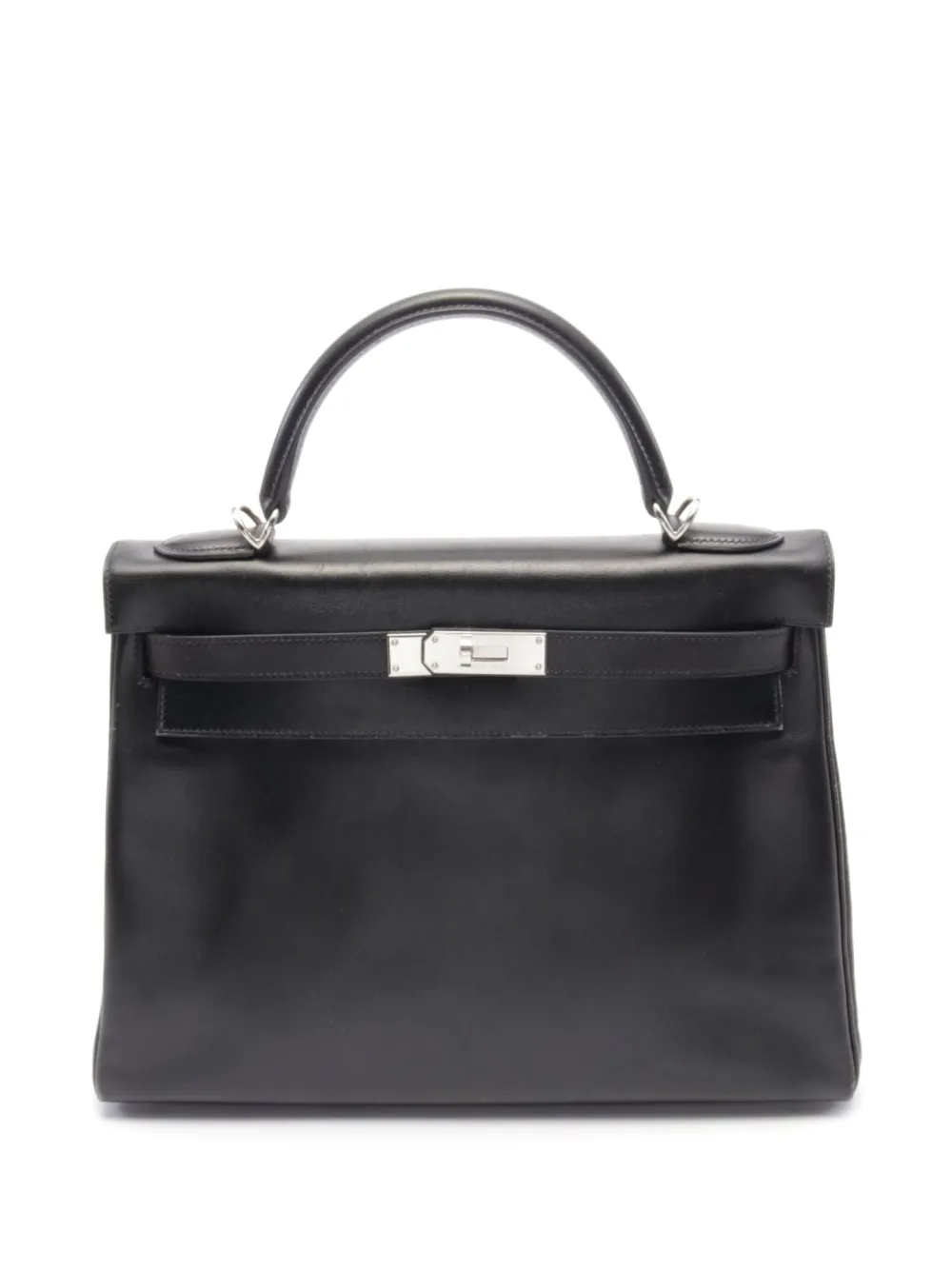 Hermès Pre-Owned 2002 ケリー 32 2way ハンドバッグ - ブラック Hermès Pre-Owned 2002 ケリー 32 2way ハンドバッグ - ブラック