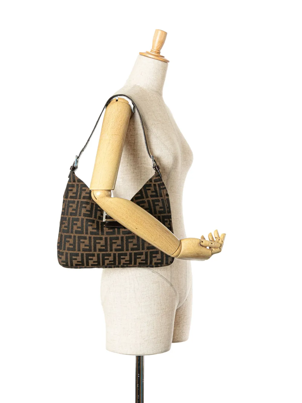 Fendi Pre-Owned 2000-2010 Zucca Canvas shoulder bag - Bruin