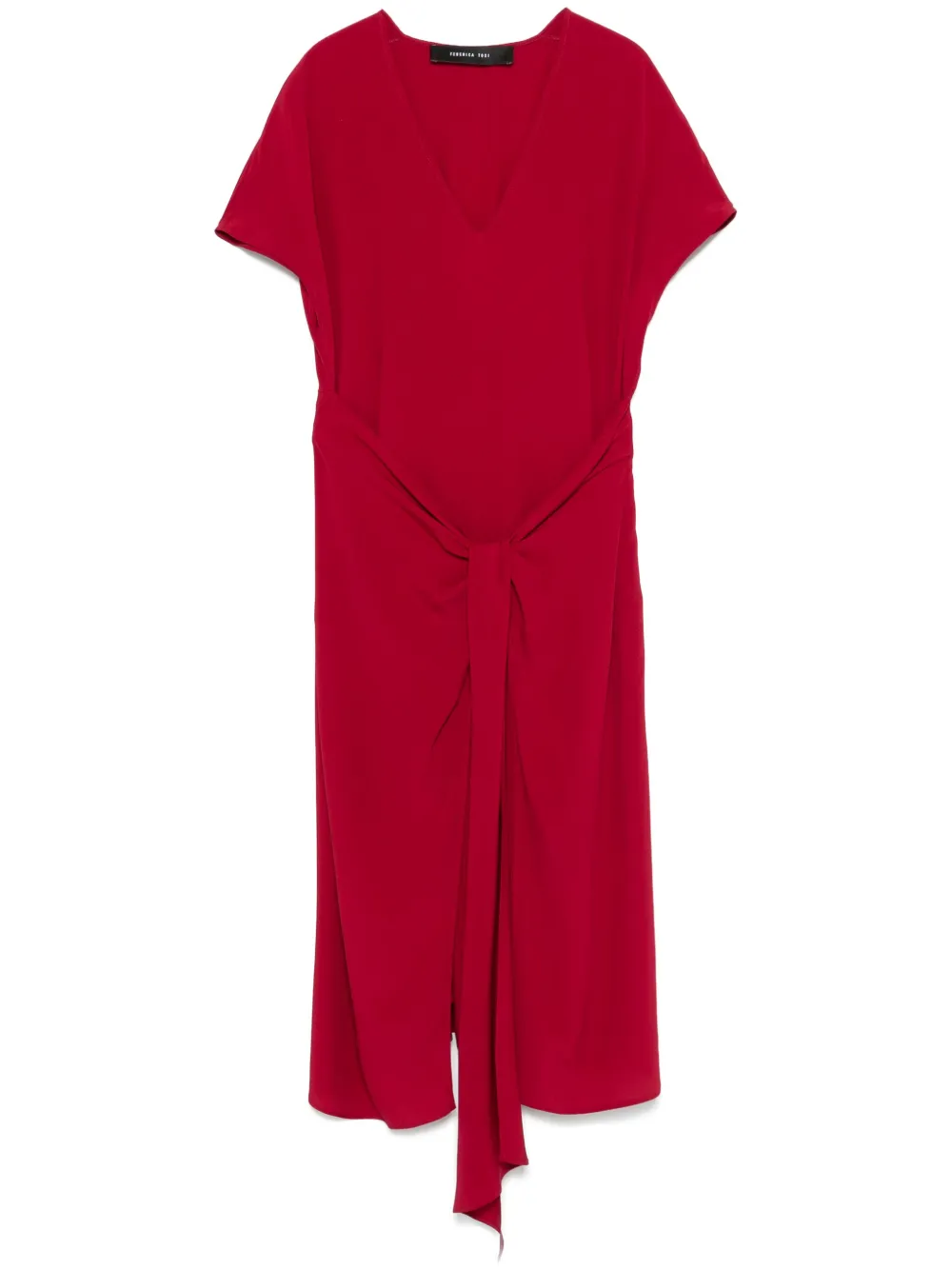 Federica Tosi Midi-jurk met geknoopt detail Rood