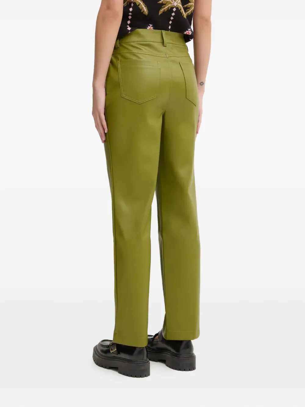 NEVER FULLY DRESSED Broek met geborduurde zak - Groen