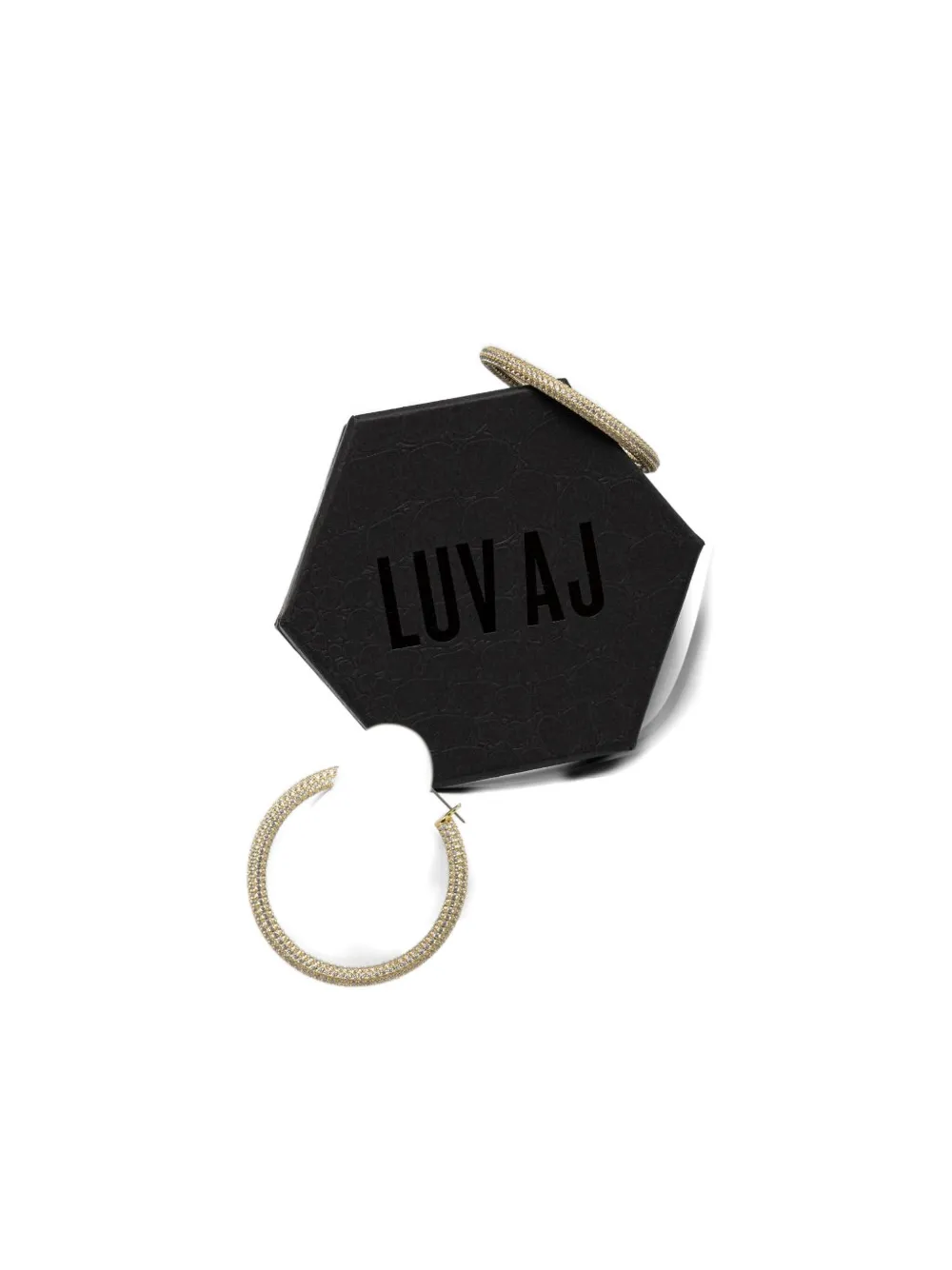 Luv Aj hoop earrings - Goud