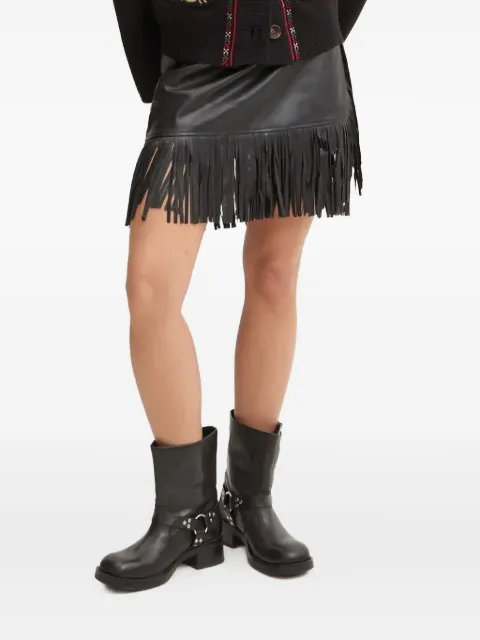 NEVER FULLY DRESSED fringe-detail wrap skirt