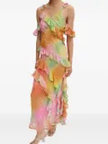 NEVER FULLY DRESSED Faro sequin-embellished ruffled dress - Yellow