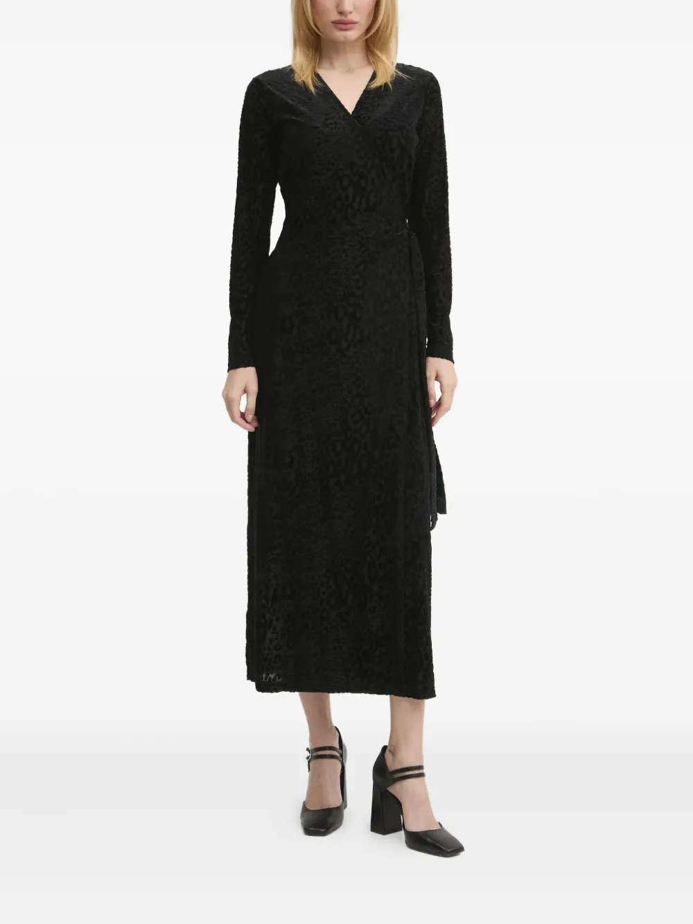 NEVER FULLY DRESSED Wikkeljurk met luipaardprint Zwart