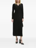 NEVER FULLY DRESSED leopard-print wrap dress - Black
