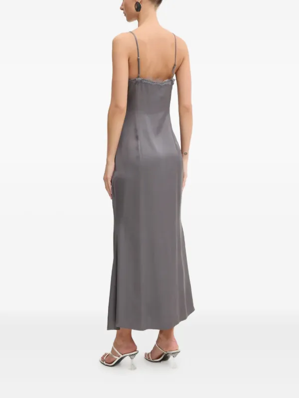 slim fit dress slacks Vimissia Classic Long Silk Slip Dress main image 0