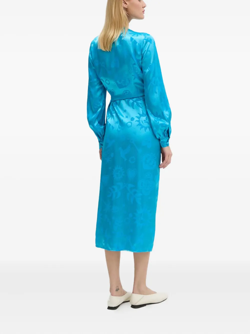 NEVER FULLY DRESSED Midi-wikkeljurk Blauw