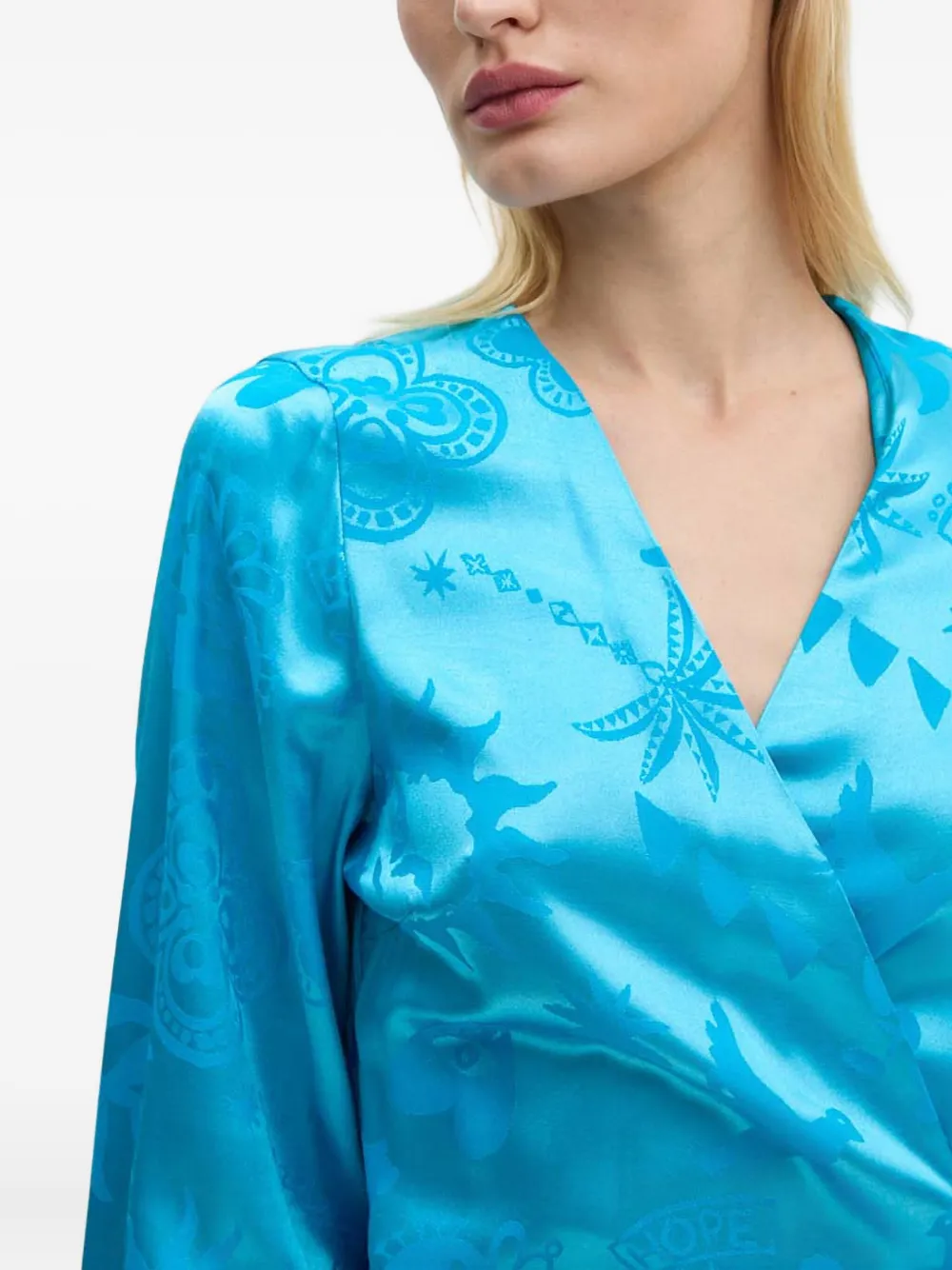 NEVER FULLY DRESSED Midi-wikkeljurk Blauw