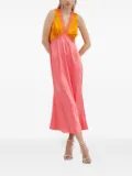 NEVER FULLY DRESSED lace-insert satin dress - Pink