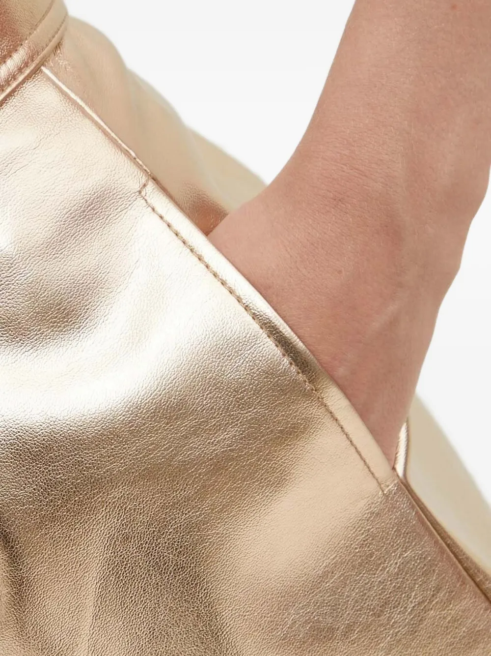 NEVER FULLY DRESSED Metallic shorts van imitatieleer Goud