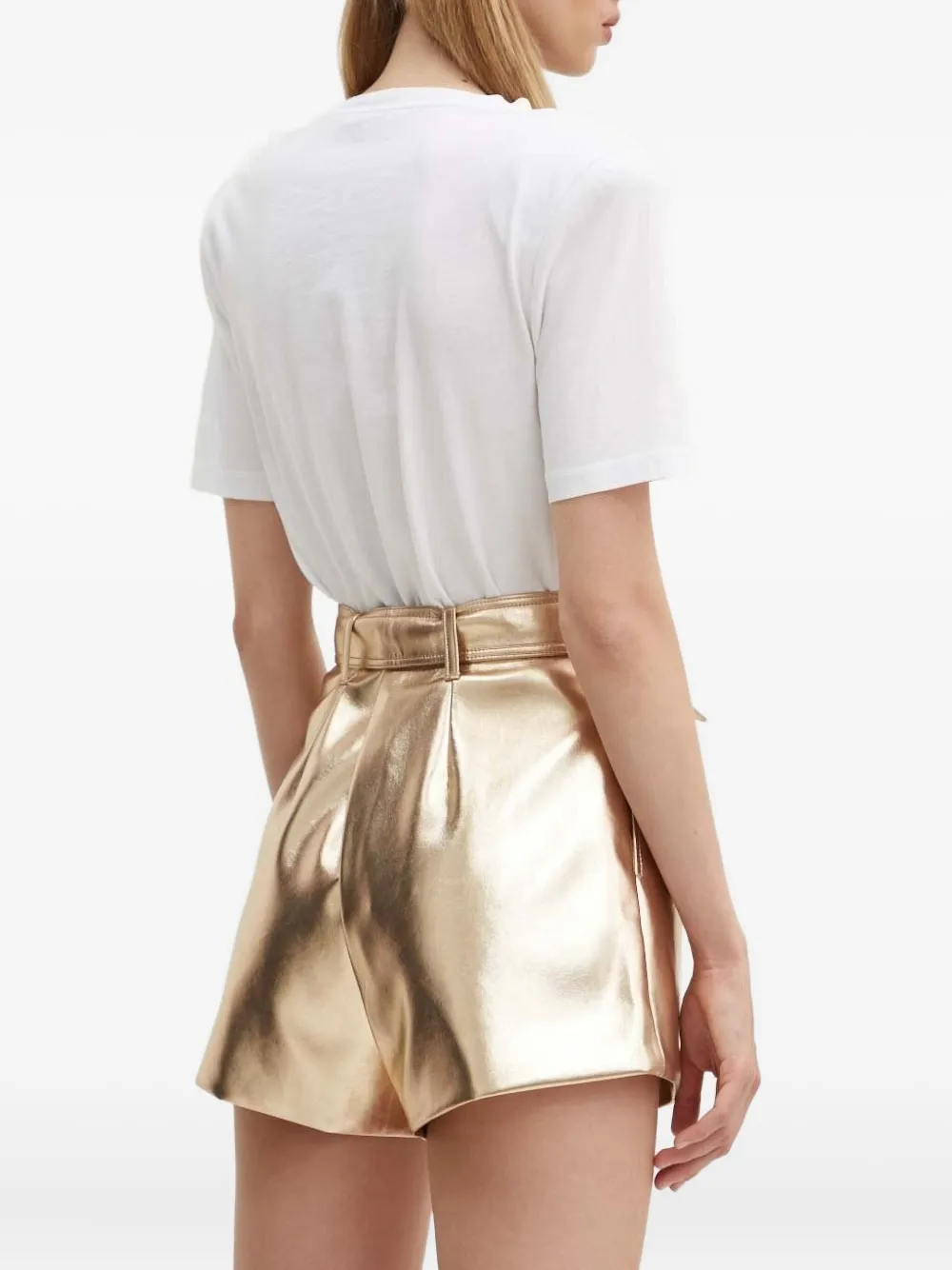 NEVER FULLY DRESSED Metallic shorts van imitatieleer Goud
