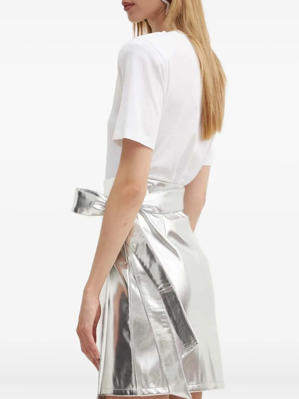 NEVER FULLY DRESSED Metallic wikkelrok - Zilver