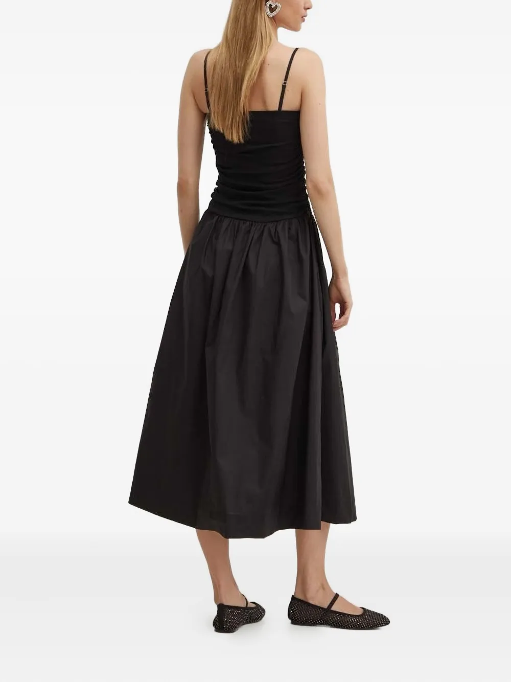NEVER FULLY DRESSED Mouwloze midi-jurk - Zwart