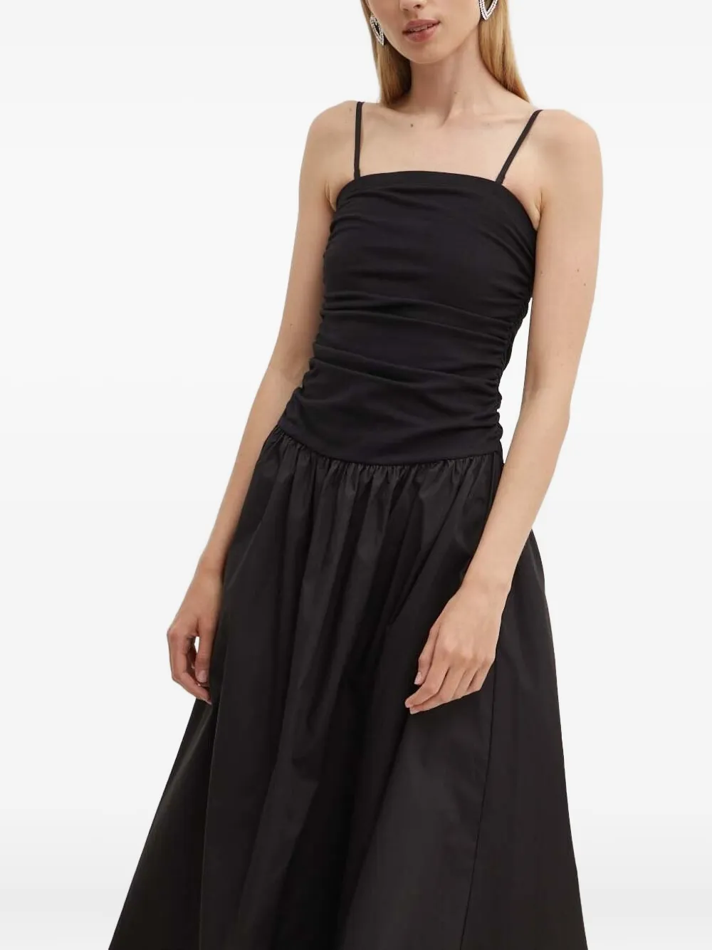 NEVER FULLY DRESSED Mouwloze midi-jurk Zwart