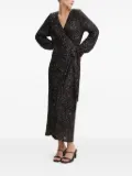 NEVER FULLY DRESSED sequinned wrap dress - Black