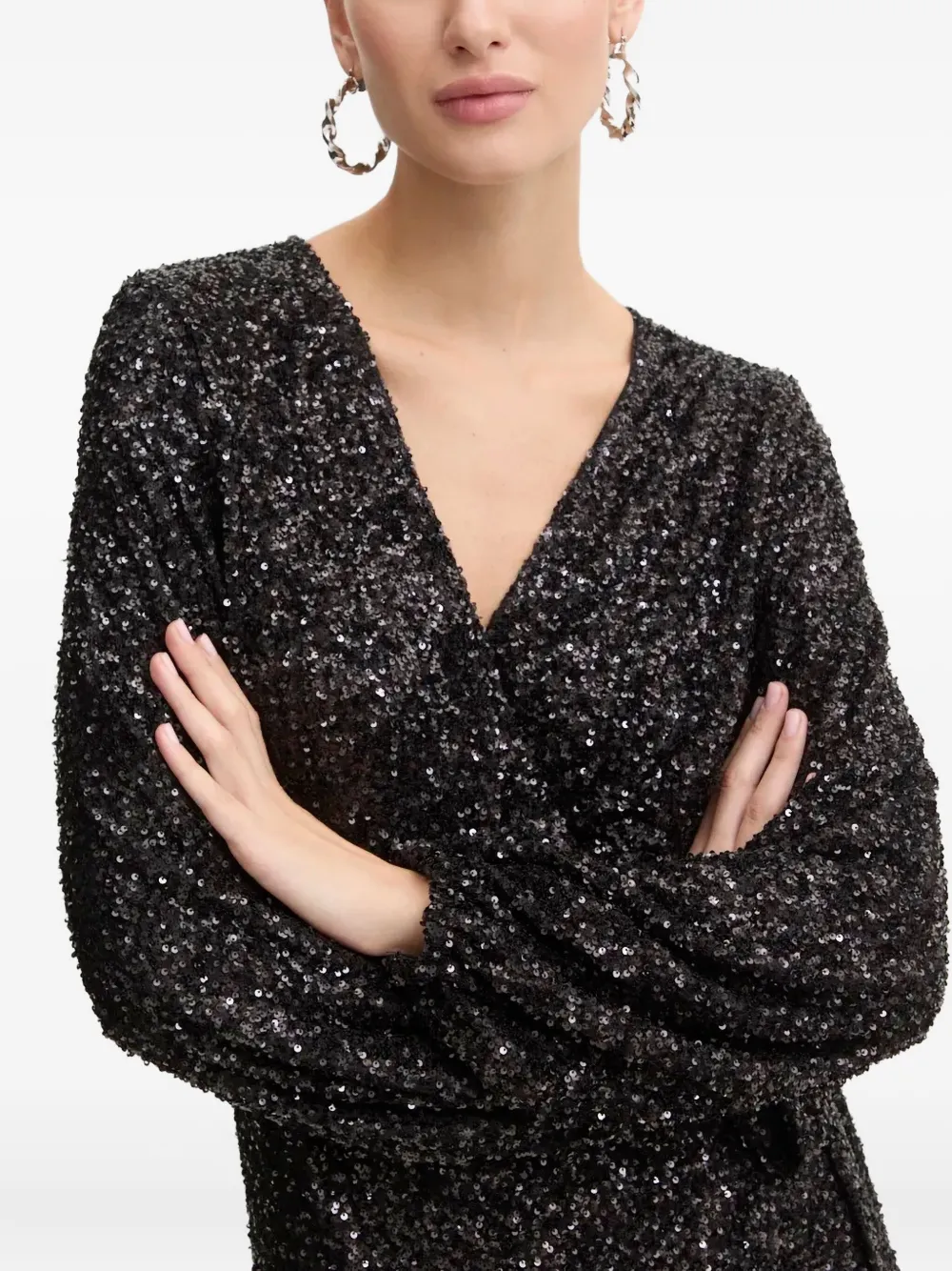 NEVER FULLY DRESSED Wikkeljurk met pailletten Zwart