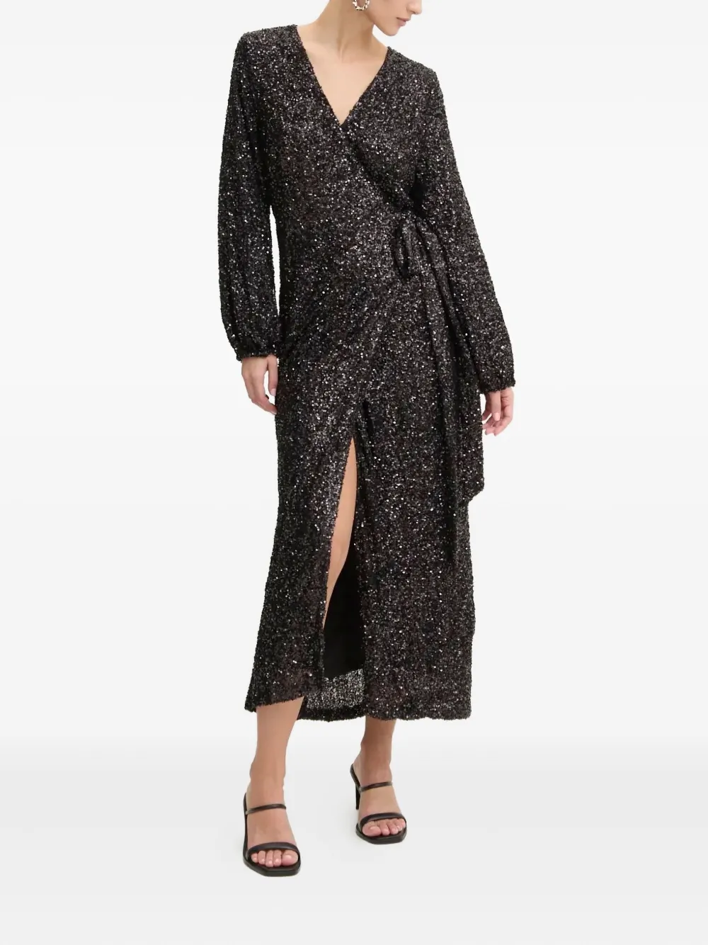 NEVER FULLY DRESSED Wikkeljurk met pailletten Zwart