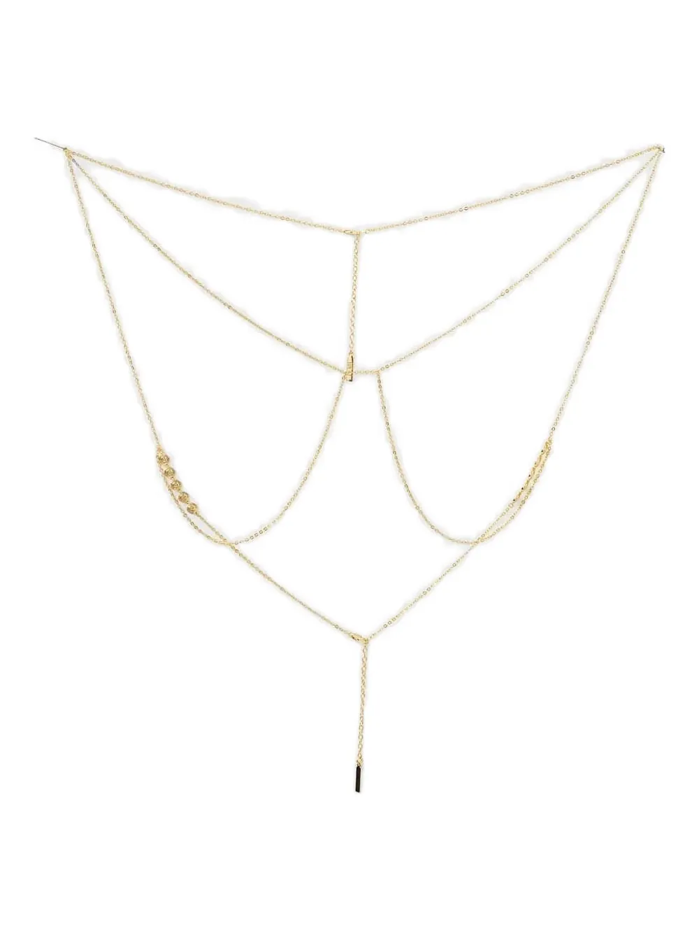 Luv Aj spiral-detail multi-chain necklace - Giallo