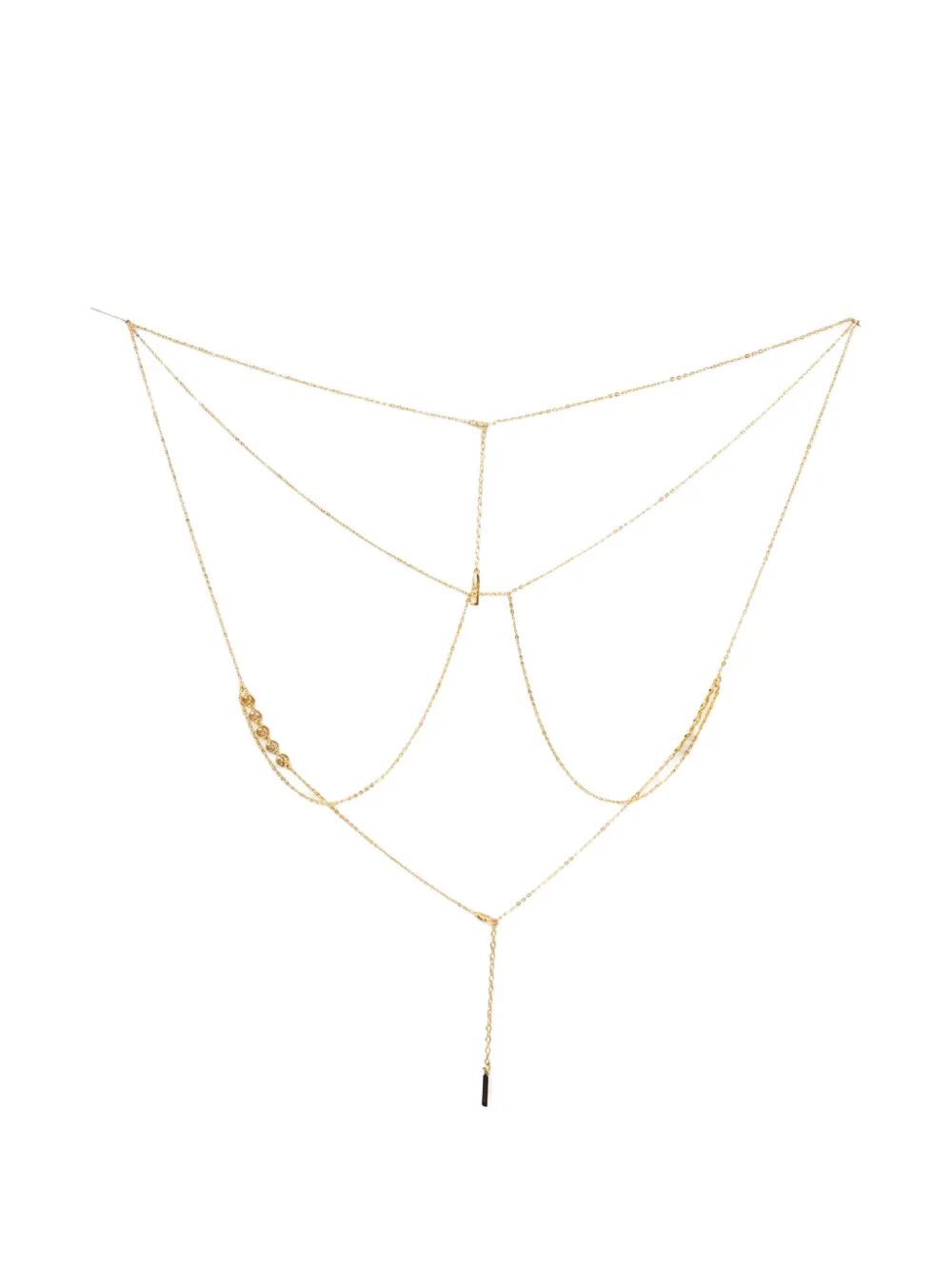 Luv Aj spiral-detail multi-chain necklace - Giallo