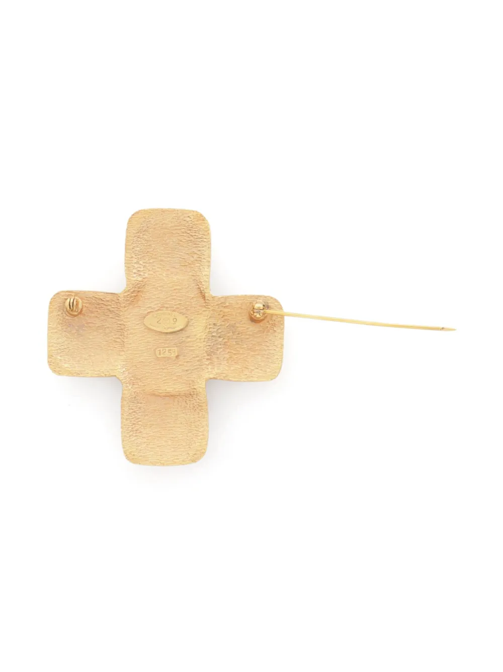 CHANEL Pre-Owned 1986-1988 CC broche met imitatieparel - Goud