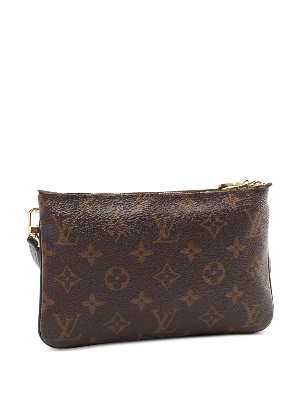 Louis Vuitton Pre-Owned 2021 Pochette clutch met dubbele rits - Bruin