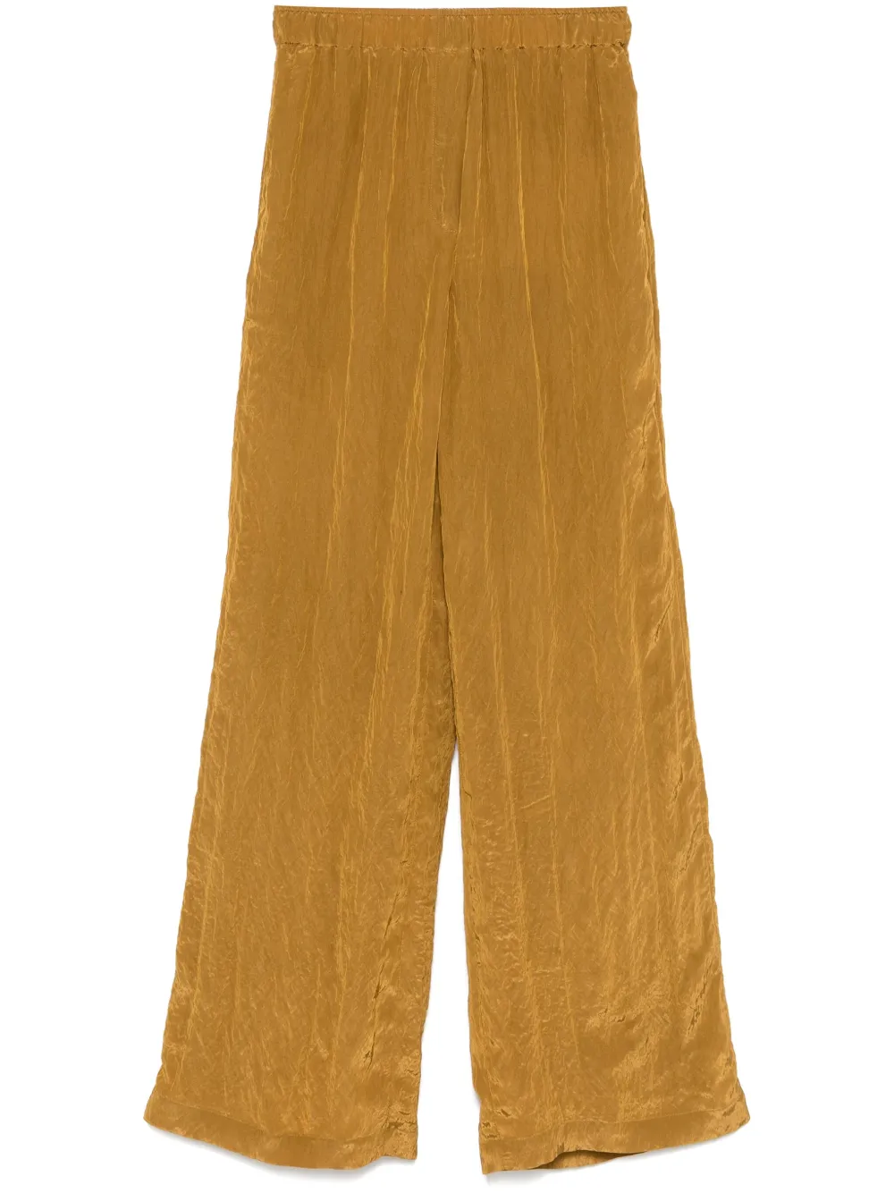 Shop Federica Tosi Crinkled Trousers In Yellow