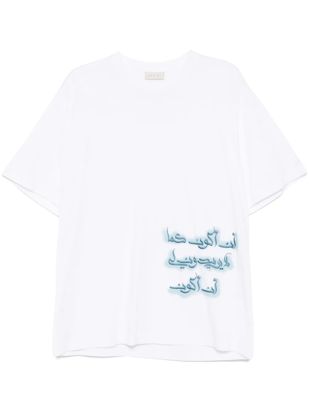 Qasimi playera con caligrafía borrosa | blanco | Image 1
