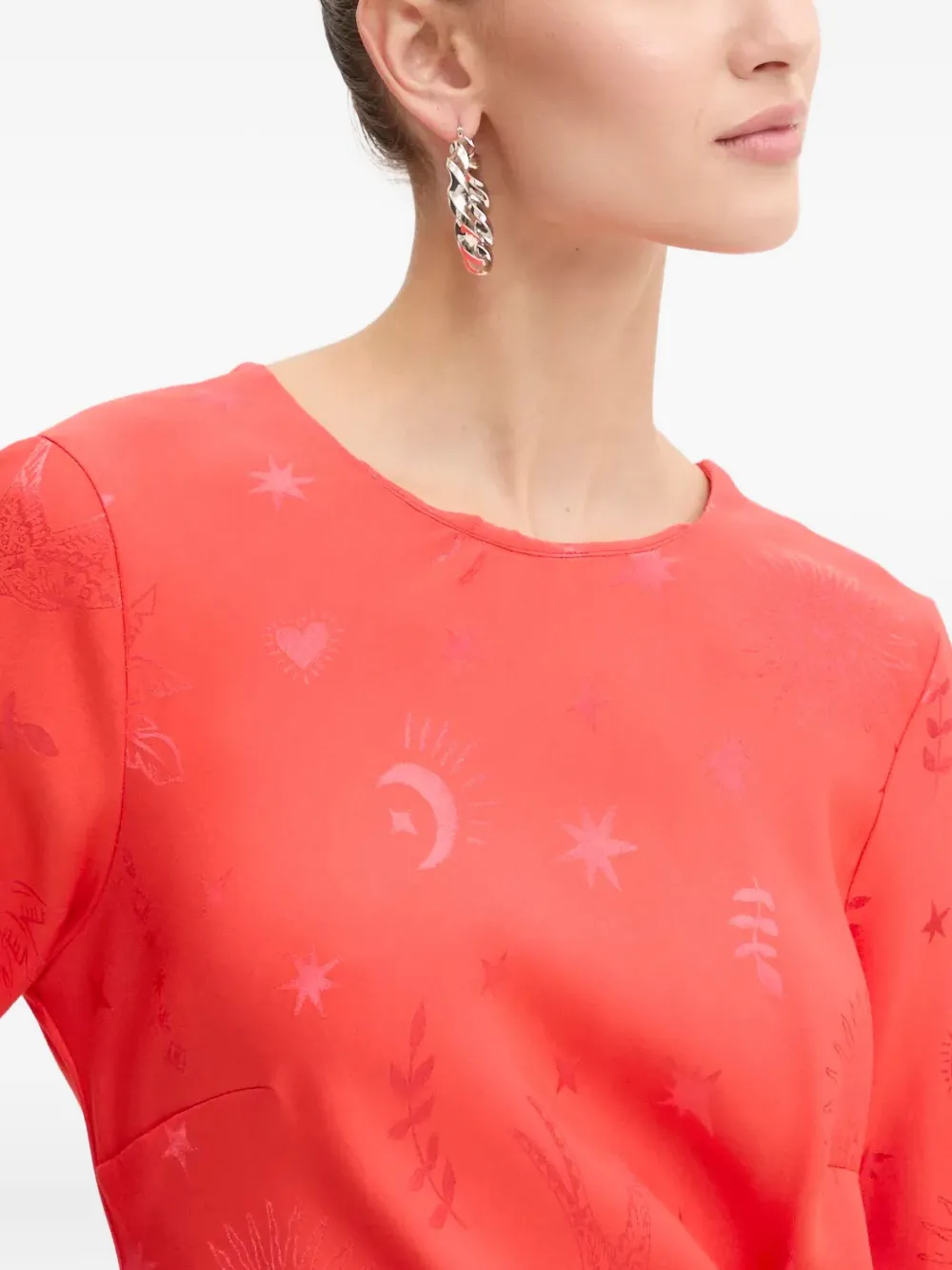 NEVER FULLY DRESSED Jurk met print Rood