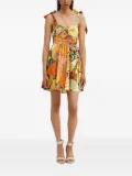 NEVER FULLY DRESSED tie-strap floral print mini dress - Yellow