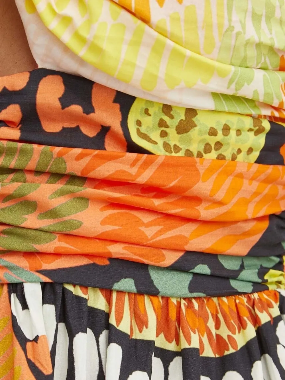 NEVER FULLY DRESSED Mini-jurk met gestrikt bandje en bloemenprint Geel