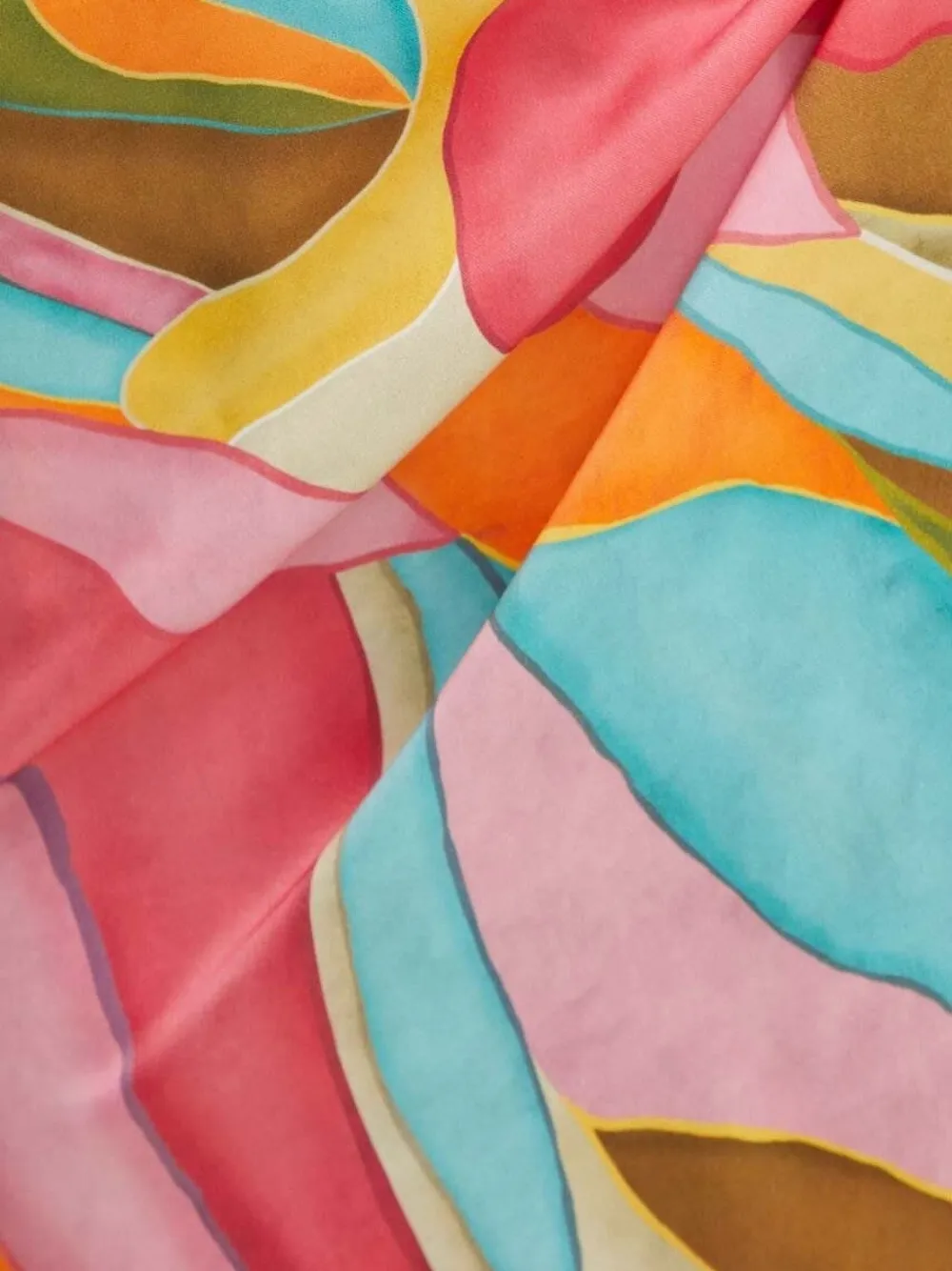 NEVER FULLY DRESSED Wikkeljurk met abstracte print Groen