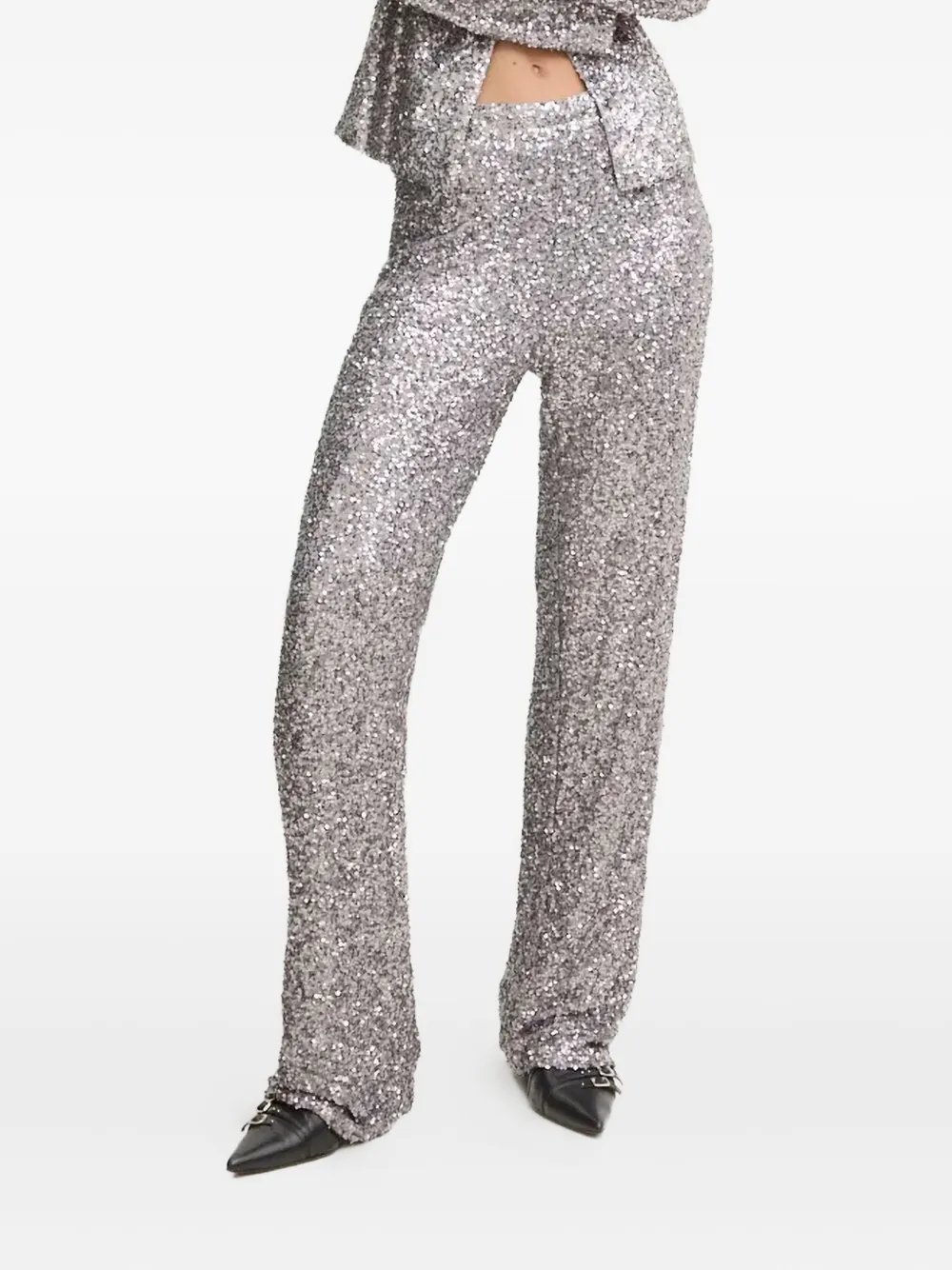 NEVER FULLY DRESSED Broek met pailletten Zilver