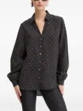 NEVER FULLY DRESSED embellished long-sleeved shirt - Black
