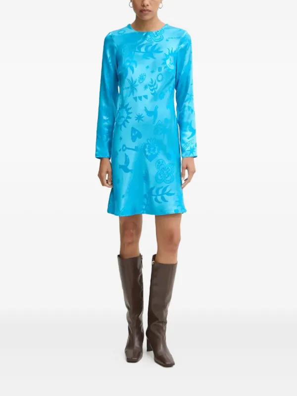 NEVER FULLY DRESSED long-sleeve Printed Dress | Blue | FARFETCH NEVER FULLY DRESSED long-sleeve Printed Dress | Blue | FARFETCH