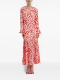 NEVER FULLY DRESSED flared ruffled print dress