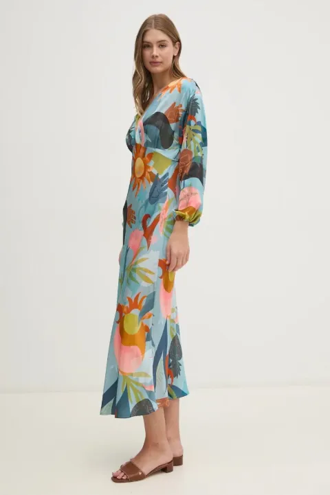 NEVER FULLY DRESSED Emma abstract-print V-neck dress