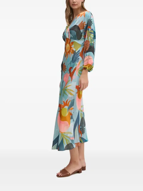 NEVER FULLY DRESSED Emma abstract-print V-neck dress