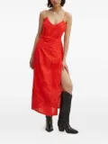 NEVER FULLY DRESSED eyelet-embroidered wrap midi skirt