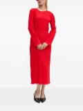 NEVER FULLY DRESSED long-sleeve midi dress - Red