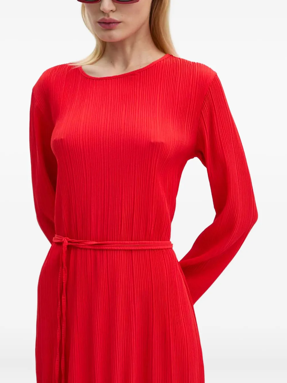 NEVER FULLY DRESSED long-sleeve midi dress - Rood