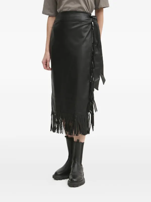 never fully dressed leather wrap skirt Black Vegan Leather Wrap Skirt Never Fully Dressed